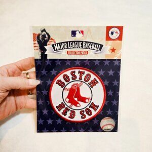 BOSTON RED SOX OFFICIAL MLB BASEBALL 3.75" ROUND ALTERNATE PATCH MINT IN PACKAGE